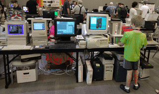 My tables at the Vintage Computer Festival Southwest 2023
